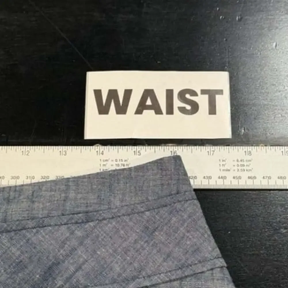 Coach 1941 Sz 10 Belted Chambray Blue Coastal Knee Length Skirt